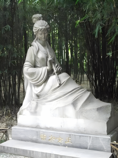 石雕园林吹箫的人物博鱼网页版装饰景观