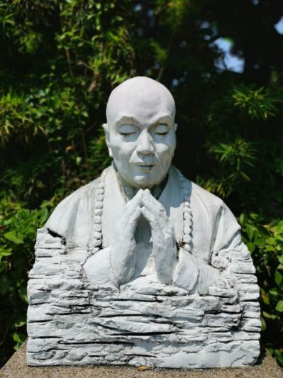 禅宗六祖慧能高僧石雕半身像