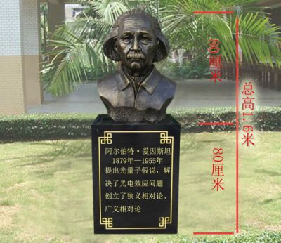 玻璃钢仿铜半身像名人景观爱因斯坦博鱼网页版