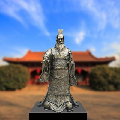 景区园林景观历史名人摆件玻璃钢仿铜秦始皇嬴政博鱼网页版