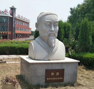 定制古代名人景观半身像摆件大理石春秋时期著名军事家孙武博鱼网页版