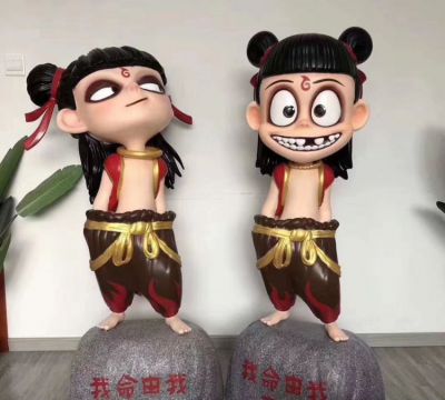 影院商场摆放我命由我不由天 玻璃钢卡通小哪吒博鱼网页版