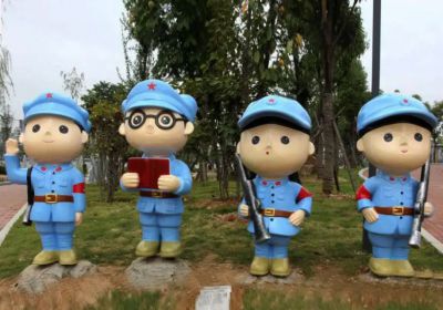 玻璃钢卡通小八路军博鱼网页版