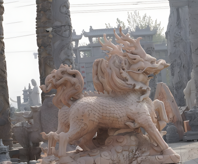 景区大型动物景观石雕麒麟博鱼网页版