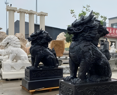 政府大楼门口摆件铜雕一对镇宅招财麒麟博鱼网页版