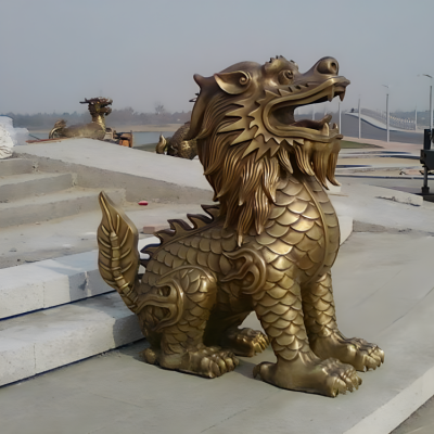 户外广场铜雕仿古神兽麒麟博鱼网页版