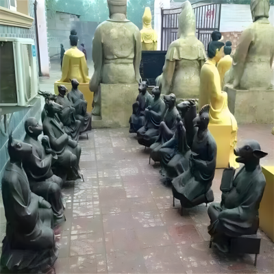 创意景观铜雕人身兽面十二生肖动物博鱼网页版