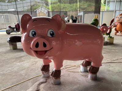 庭院景观装饰摆件玻璃钢卡通动物十二生肖猪博鱼网页版