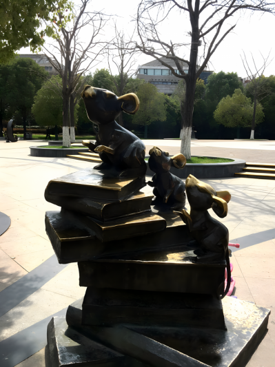 子鼠铸铜十二生肖动物铜雕