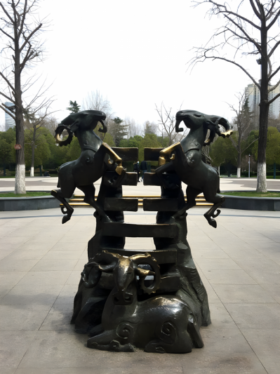 未羊铸铜十二生肖动物铜雕