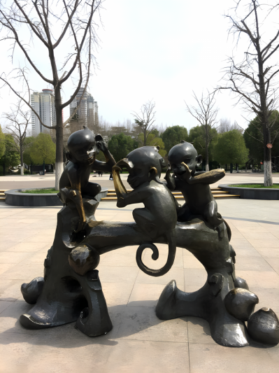 申猴铸铜十二生肖动物铜雕