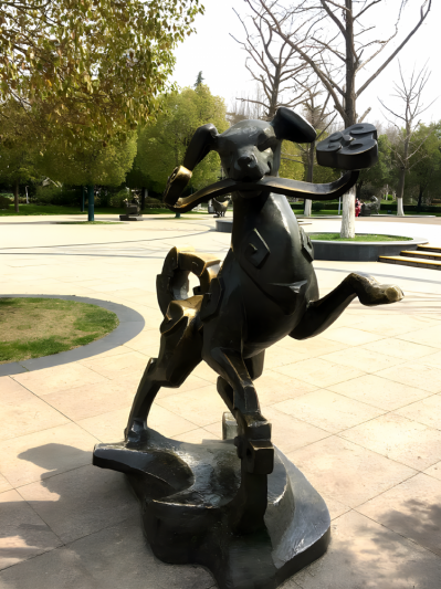 戌狗铸铜十二生肖动物铜雕