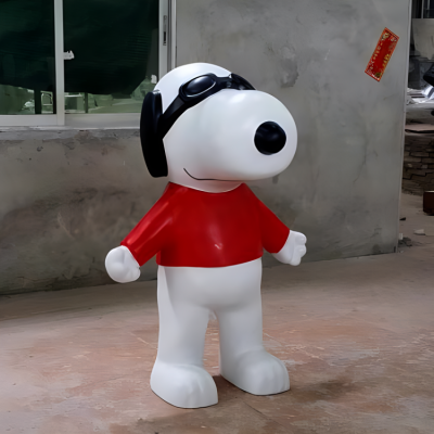 商场园林美陈装饰摆件玻璃钢卡通动物Snoopy博鱼网页版