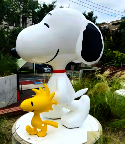 园林大型落地景观装饰摆件玻璃钢卡通Snoopy博鱼网页版