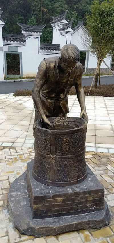 茶文化景区街道玻璃钢洪青的人物博鱼网页版