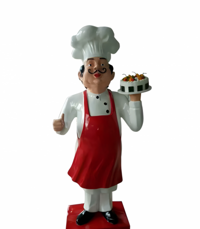 蛋糕店美陈摆件玻璃钢卡通人物厨师面点师博鱼网页版
