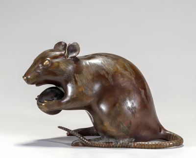 户外园林动物景观摆件玻璃钢仿铜定制十二生肖鼠博鱼网页版