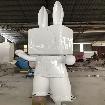 抽象玻璃钢卡通兔子人偶博鱼网页版