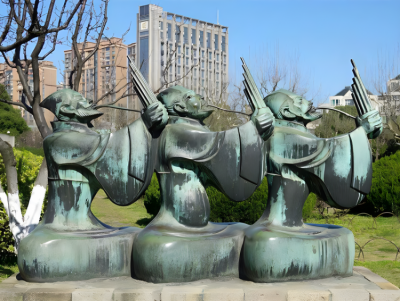 滥竽充数青铜人物铜雕