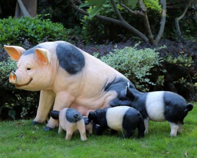 花园景观装饰摆件玻璃钢组合小品动物景观摆件猪博鱼网页版