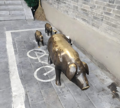 景区园林创意定制铸铜十二生肖猪博鱼网页版