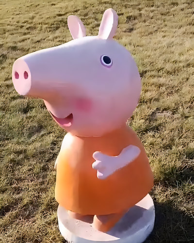 花园动物景观装饰摆件玻璃钢卡通动物摆件小猪佩奇博鱼网页版