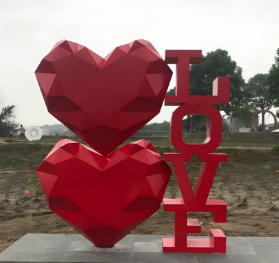 love爱心不锈钢博鱼网页版摆件