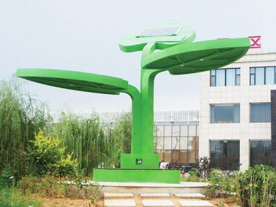 不锈钢发光树叶树形亭子