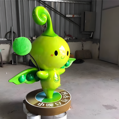 玻璃钢卡通豌豆公仔