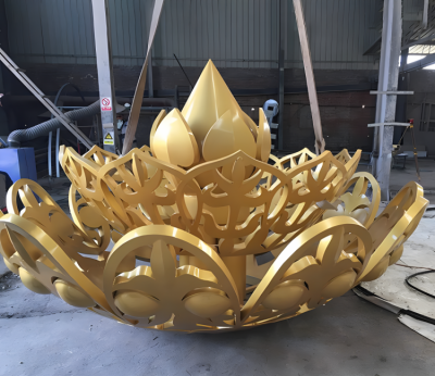 抽象不锈钢镂空荷花博鱼网页版