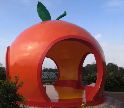 柑橘造型玻璃钢卡通屋子