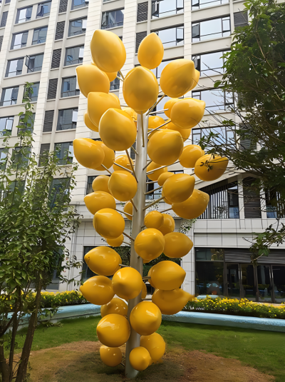 抽象不锈钢柠檬树仿真柠檬博鱼网页版