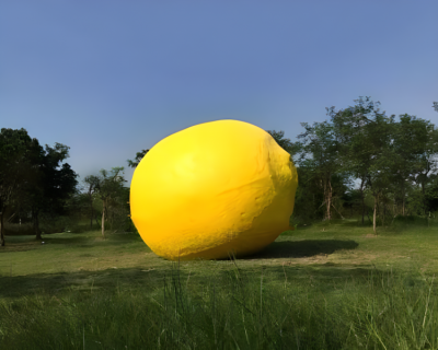 草坪上的玻璃钢仿真柠檬博鱼网页版