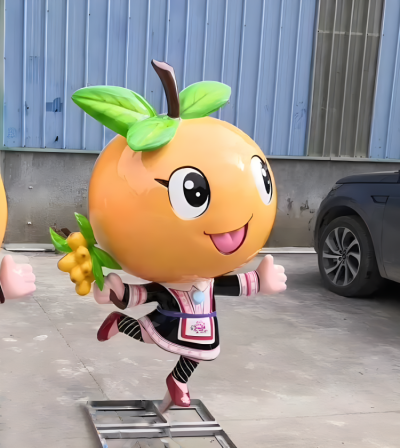 枇杷玻璃钢卡通公仔女