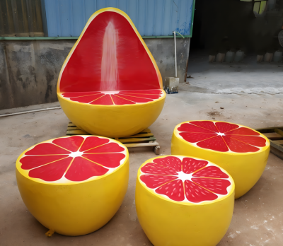 玻璃钢仿真柚子座椅博鱼网页版