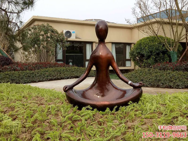 练瑜伽的抽象女人