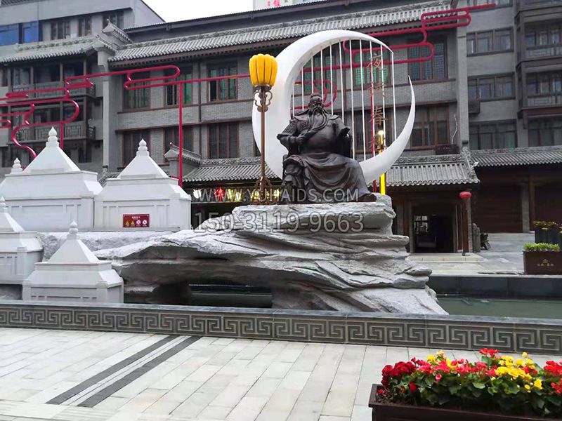 关羽夜读春秋景观博鱼网页版最终效果 关羽夜读春秋景观博鱼网页版最终效果