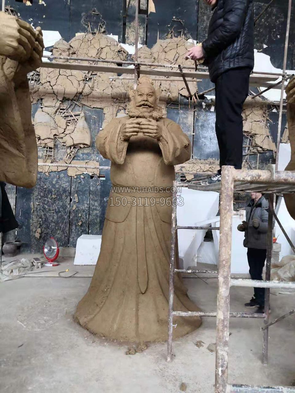桃园三结义铜雕之张飞雕像泥稿 桃园三结义铜雕之张飞雕像泥稿