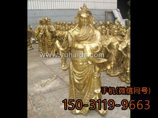 金黄色黄铜关公铸铜博鱼网页版