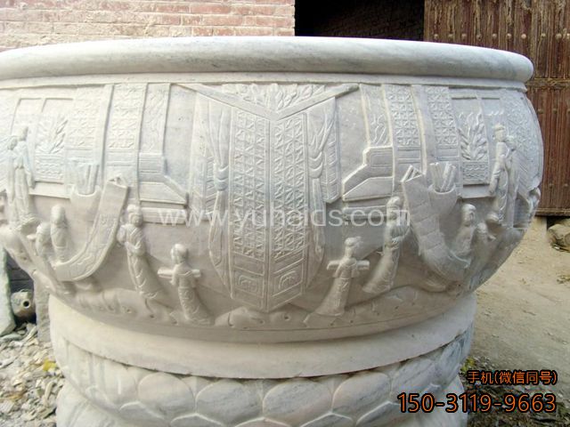 大理石石雕花盆博鱼网页版