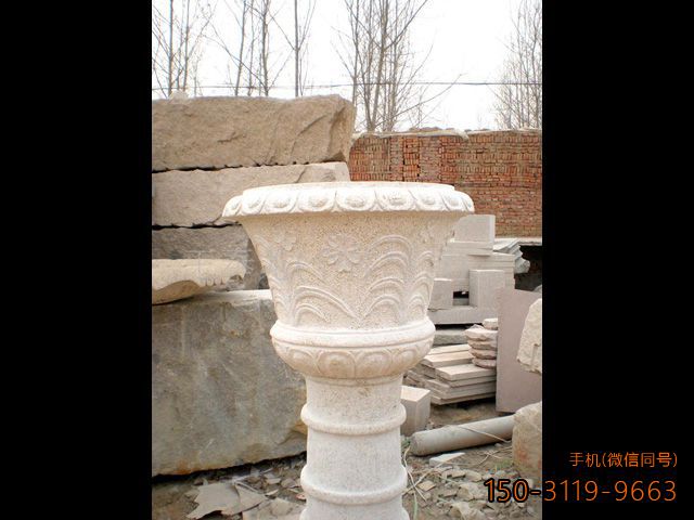 汉白玉石雕花盆博鱼网页版