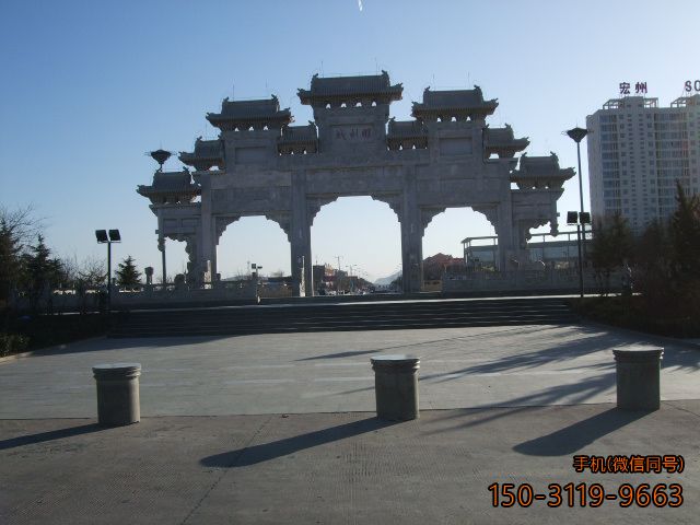 多层牌楼远景效果
