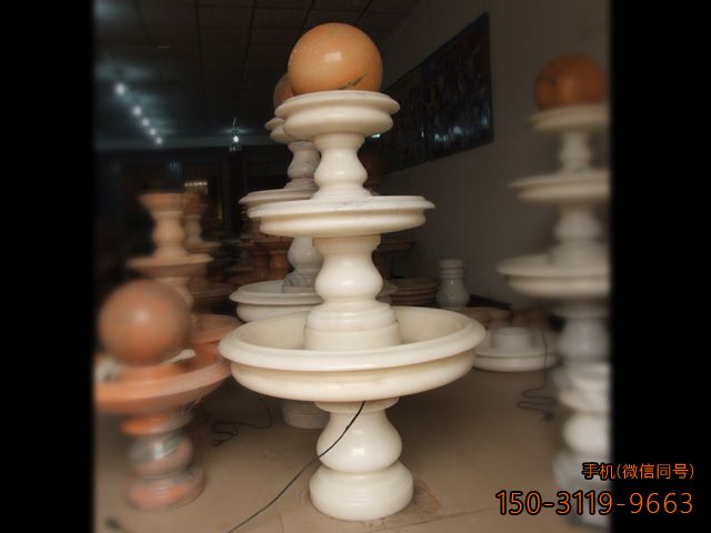 三层汉白玉小型风水球博鱼网页版