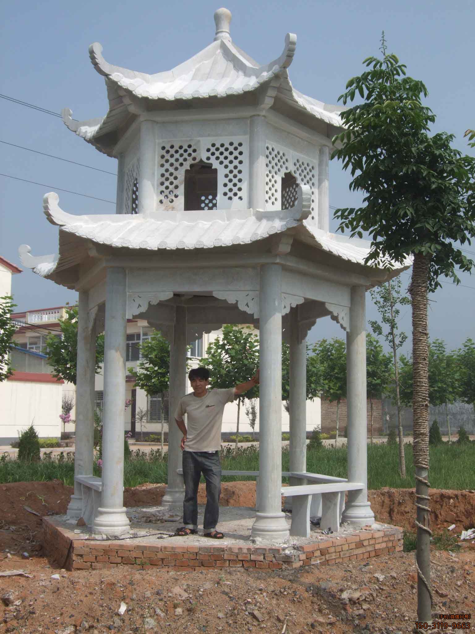 汉白玉凉亭和草白玉凉亭的差距