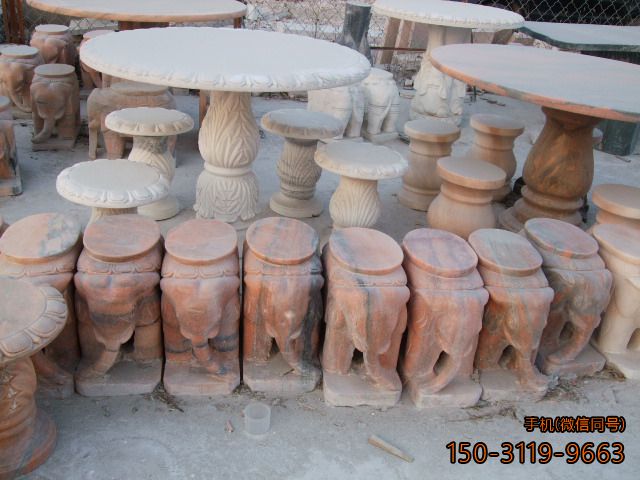 晚霞红象蹲石凳博鱼网页版